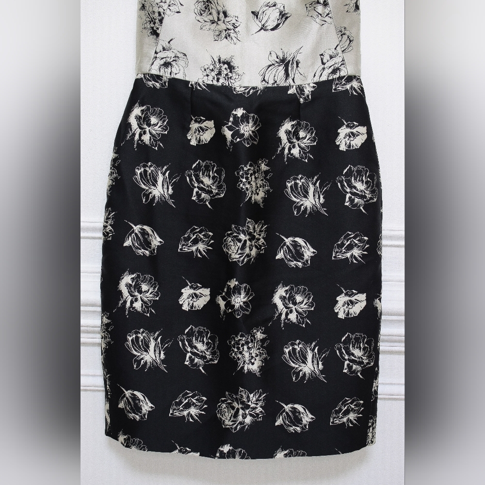 Lela Rose Black and White Strapless Dress - Picture 5 of 14